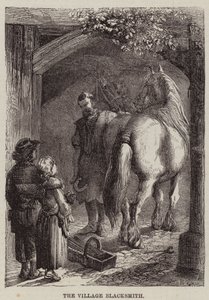 The Village Blacksmith by Harrison William Weir